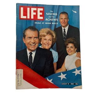 LIFE Magazine August 16 1968 Nixons & Agnews Santa Clara Swimmers Pope Paul VI